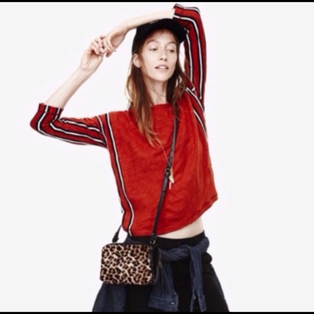 Madewell Burnt Orange Striped Top